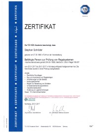 Prüfung von Regalen
